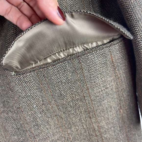 Lauren Ralph Lauren Wool Herringbone 42R Tan Brown 2 Button Blazer Sports Coat - Picture 6 of 15